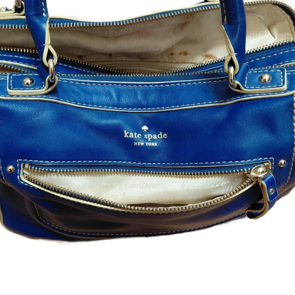 Kate Spade Mott St. Riley Royal Blue Satchel Handbag